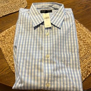 Banana republic dress shirt nwt blue white check
